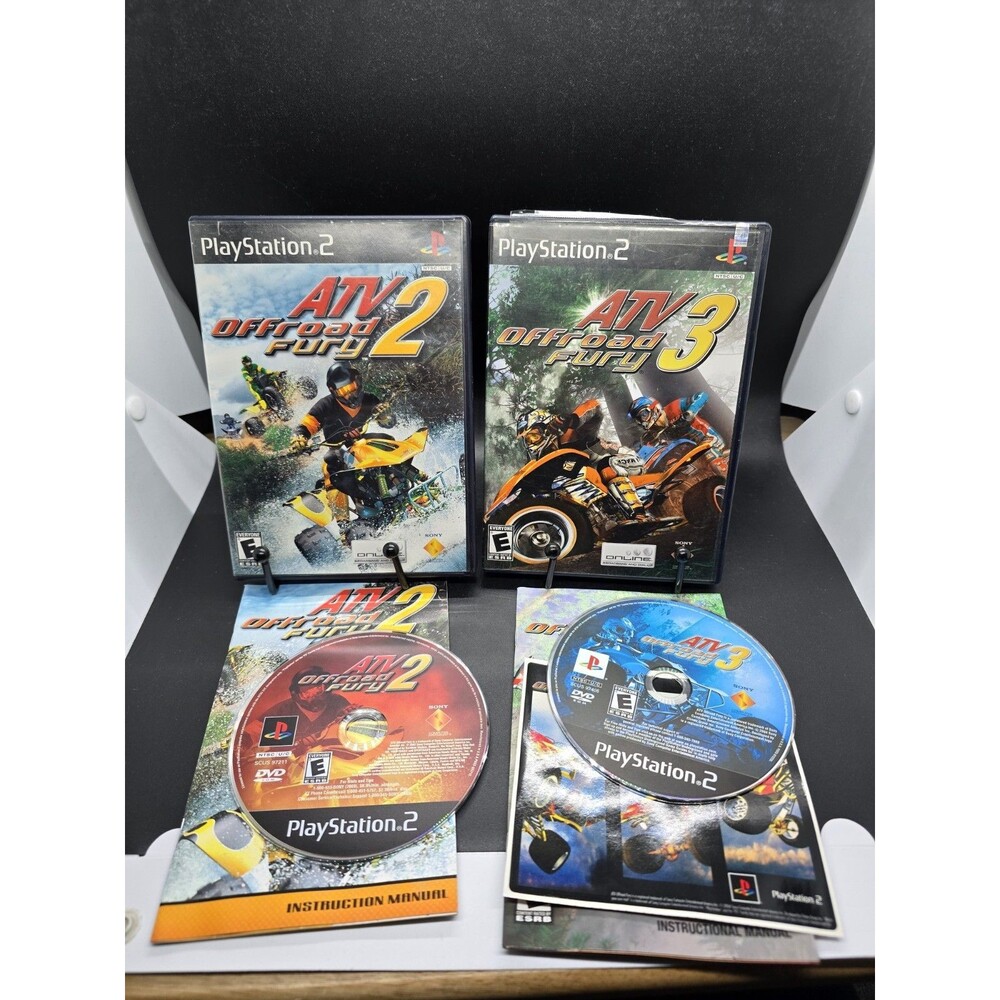 PS2 Game Lot ATV Offroad Fury 2 And 3 Complete With Manuals